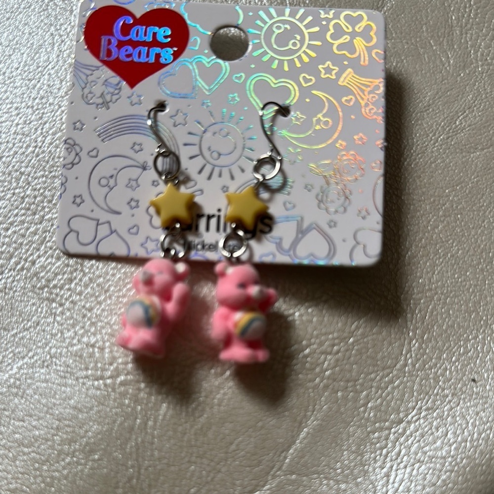 Care Bears Pink and Yellow Jewelry Earrings